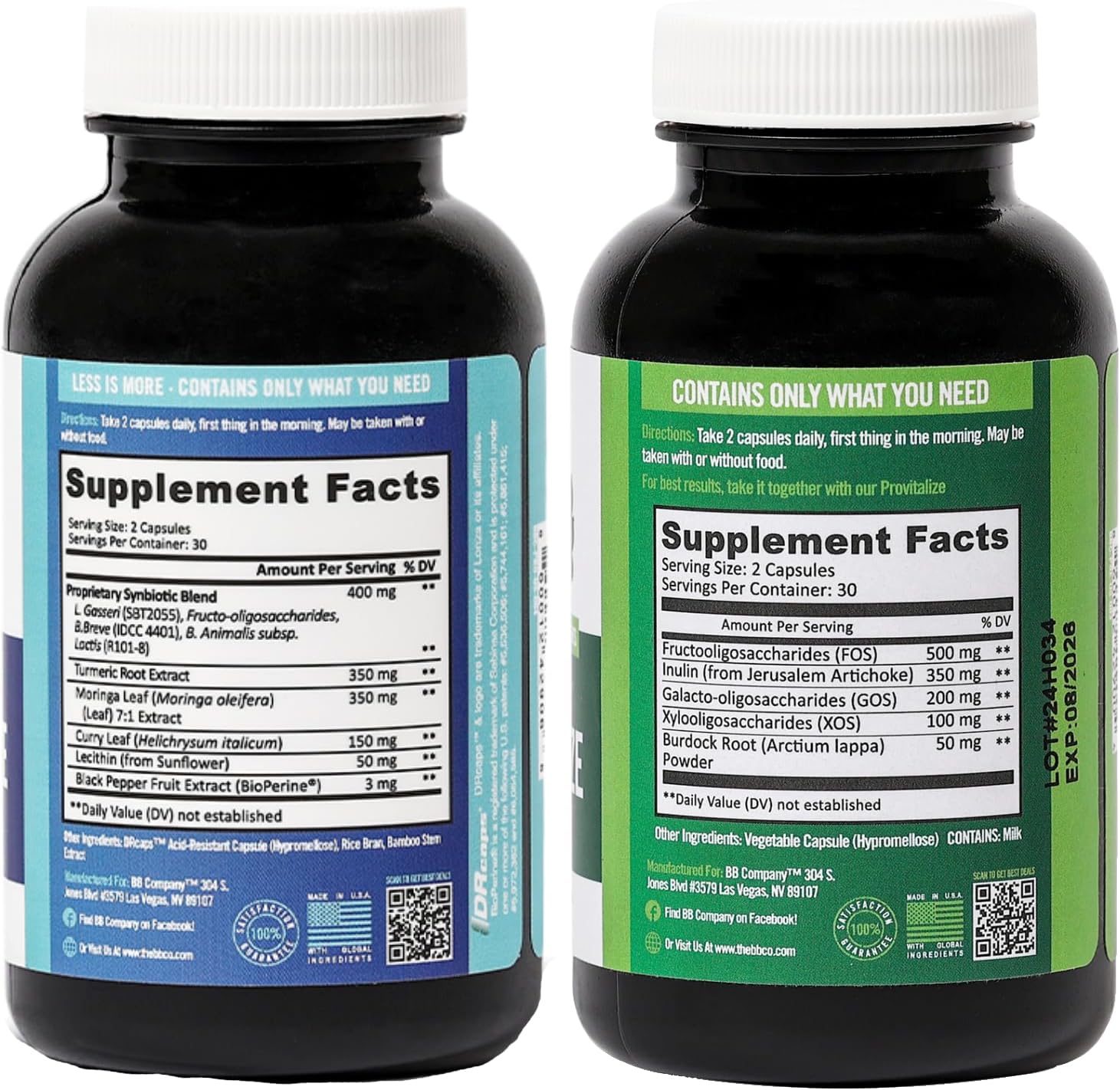 BB Company Slim Gut Bundle | Menopause Prebiotics and Probiotics for Women