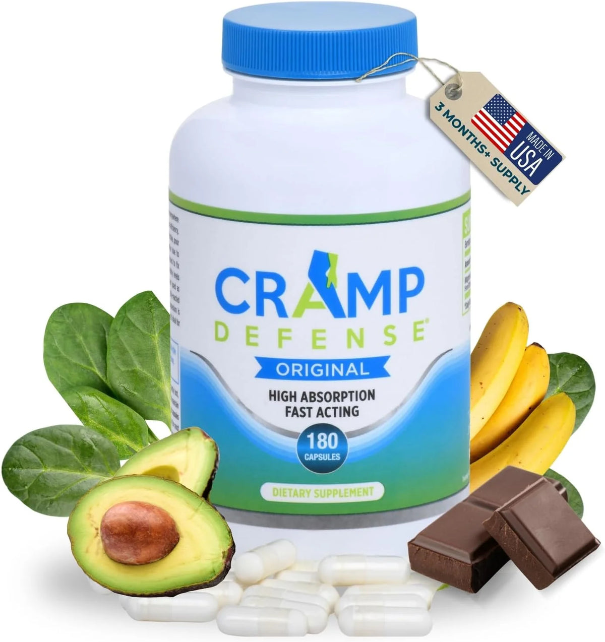 Cramp Defense High Absorption Fast Acting, 180 Capsules