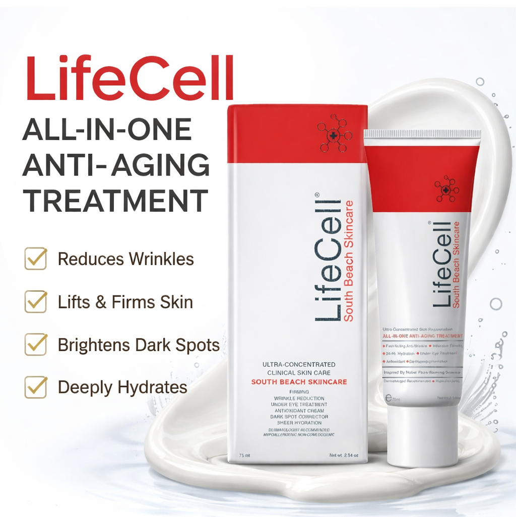 LifeCell All In One Anti-Aging Cream – Reduces Wrinkles, Fine Lines - 2.54 oz