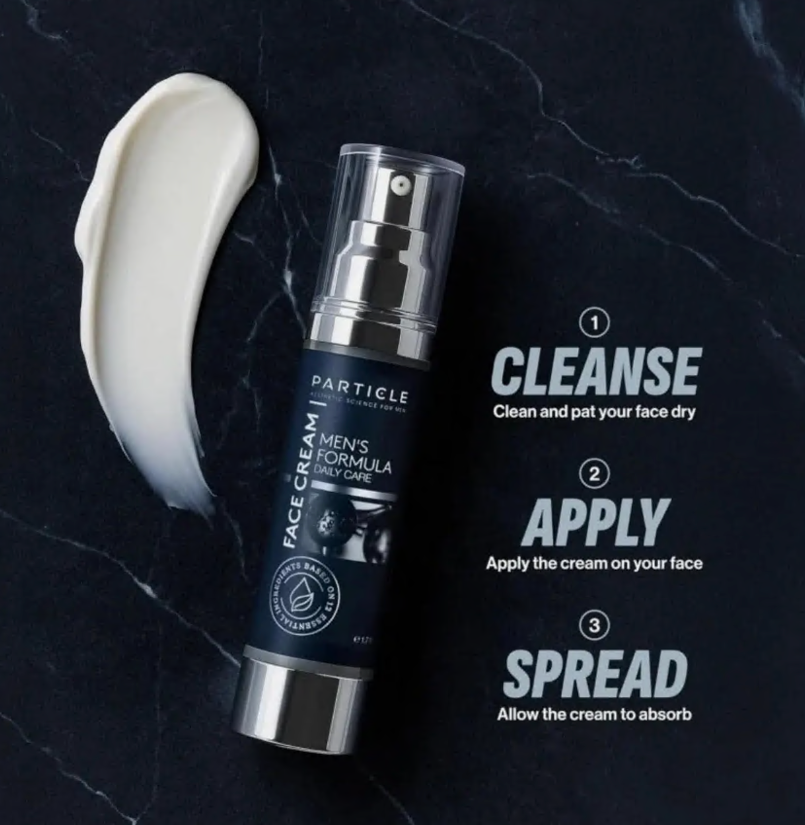 Particle Face Cream For Men 50ml – Anti-Aging Moisturizer for Dark Spots & Wrinkles