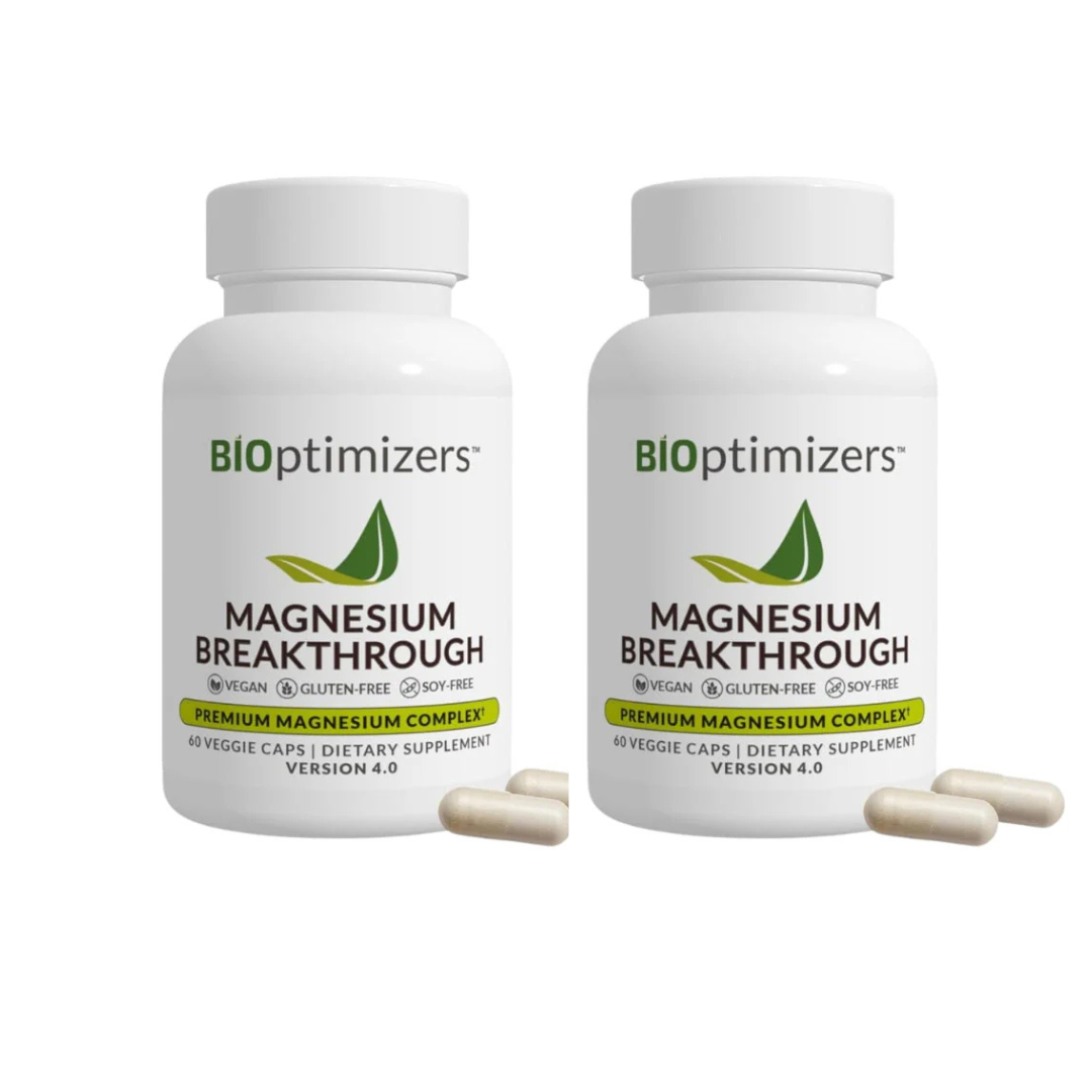 BIOptimizers Magnesium Breakthrough Supplement 60 capsules - 2 Packs