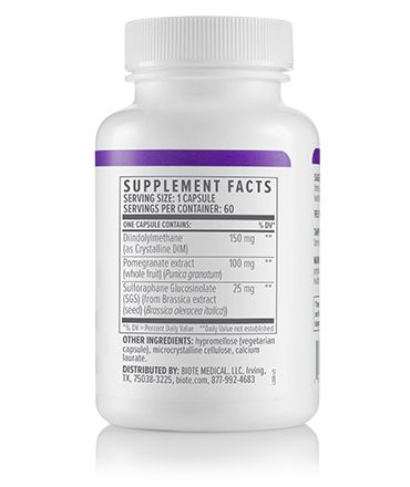Biote DIM SGS+ Hormone & Detox Support Dietary Supplement 60 Capsules
