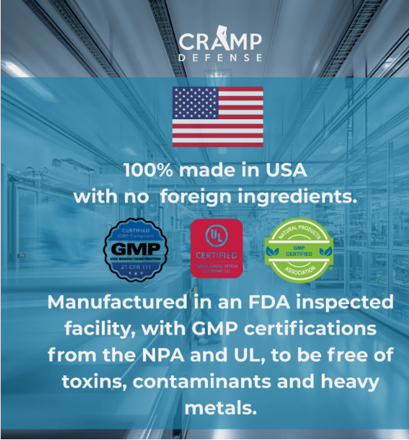 Cramp Defense Original Magnesium Supplement for Leg & Muscle Cramps, 180 Capsules